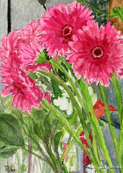 Floral 4 Beverly Larson Oregon WI watercolor